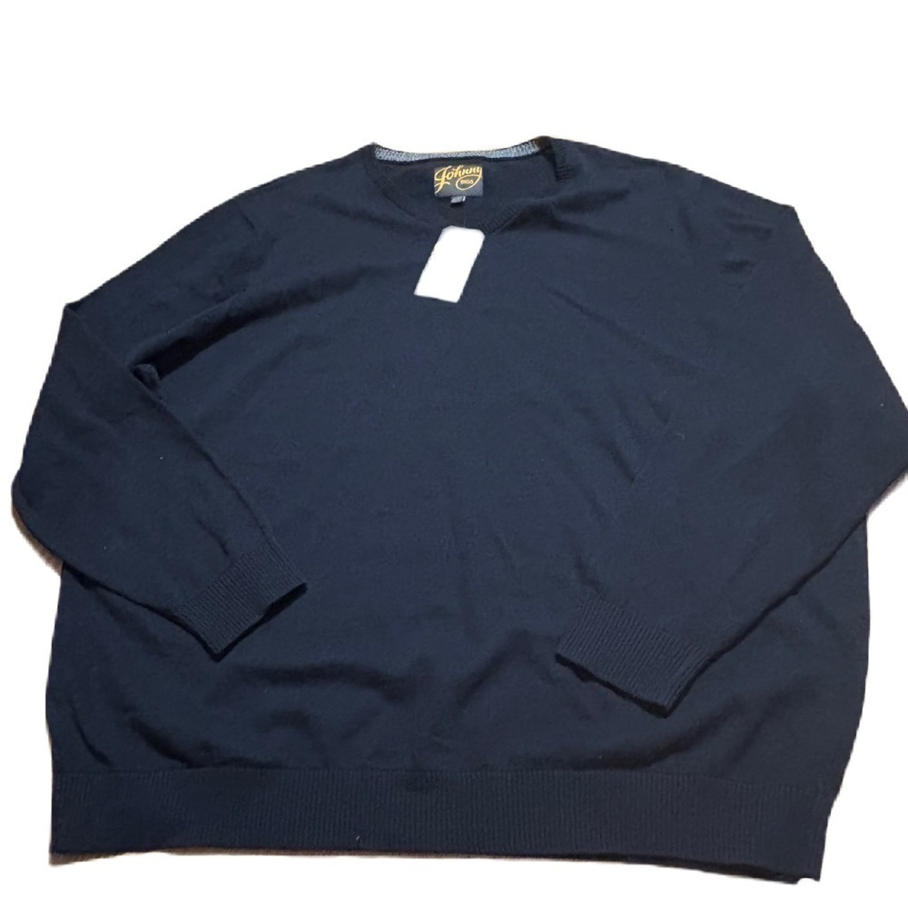 Johnny Bigg Black V-neck Sweater NEW Sz 4X Men’s